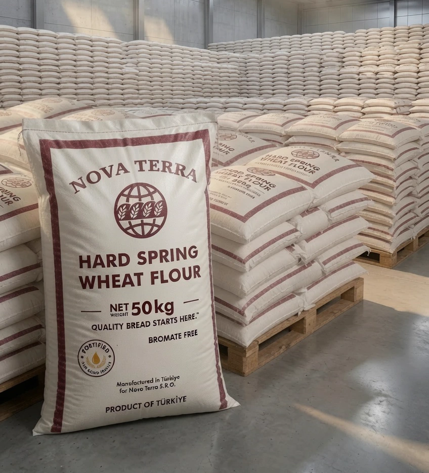 Nova Terra 50kg bags palletised in controlled storage