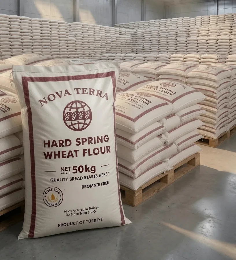 Nova Terra 50kg bags palletised in controlled storage